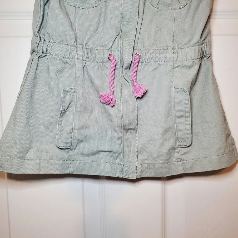 Aspen Kids Zip Up Khaki Green Utility Vest Sz 5
